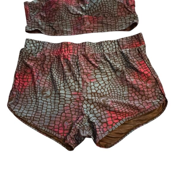 Torrid Jurassic World Dominion 2-Piece Swim Set 3X Shorts Bra Blue Multi Plus - Picture 4 of 12